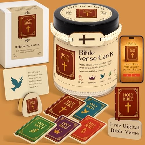 Daily Scripture Cards With Bible Verse - Catholic Prayer Jar Bible Verse Jar