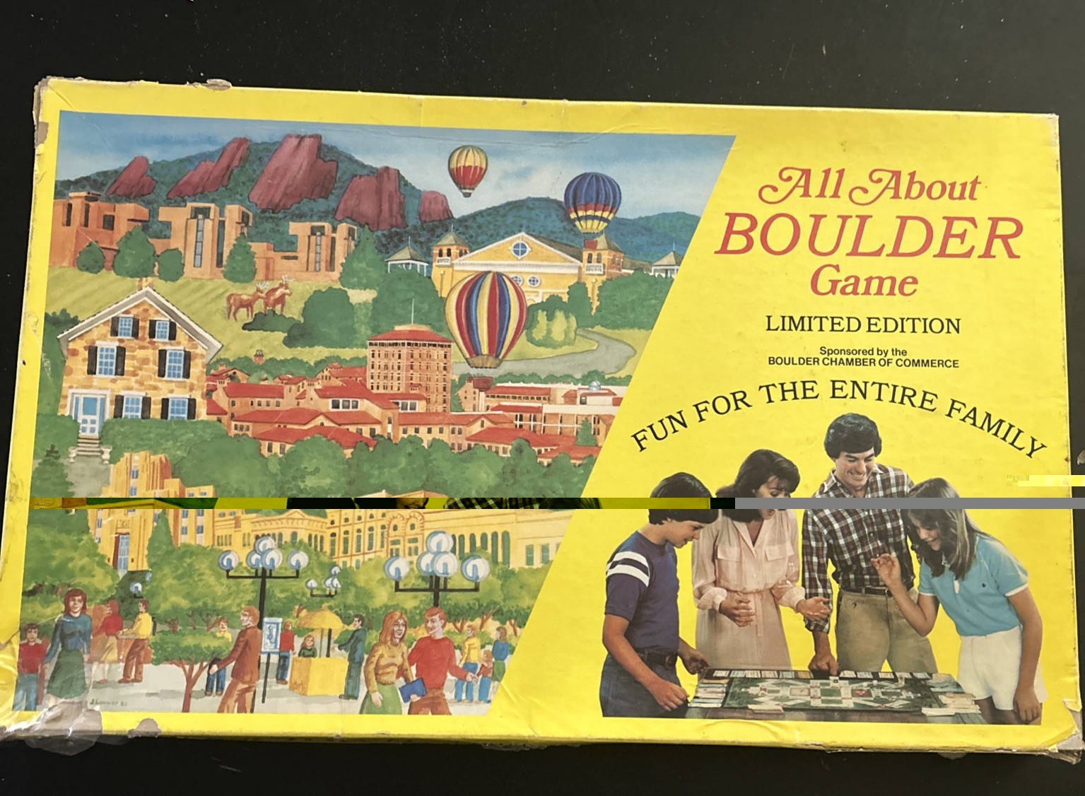 Vintage All About Town Boulder Colorado 1982 Board Game w/box and instructions