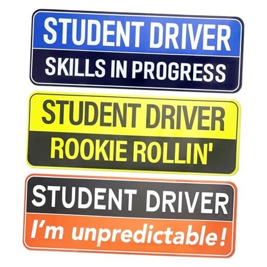 3PCS Student Driver Magnet for Car - Removable Student Driver New Driver 3pcs-2