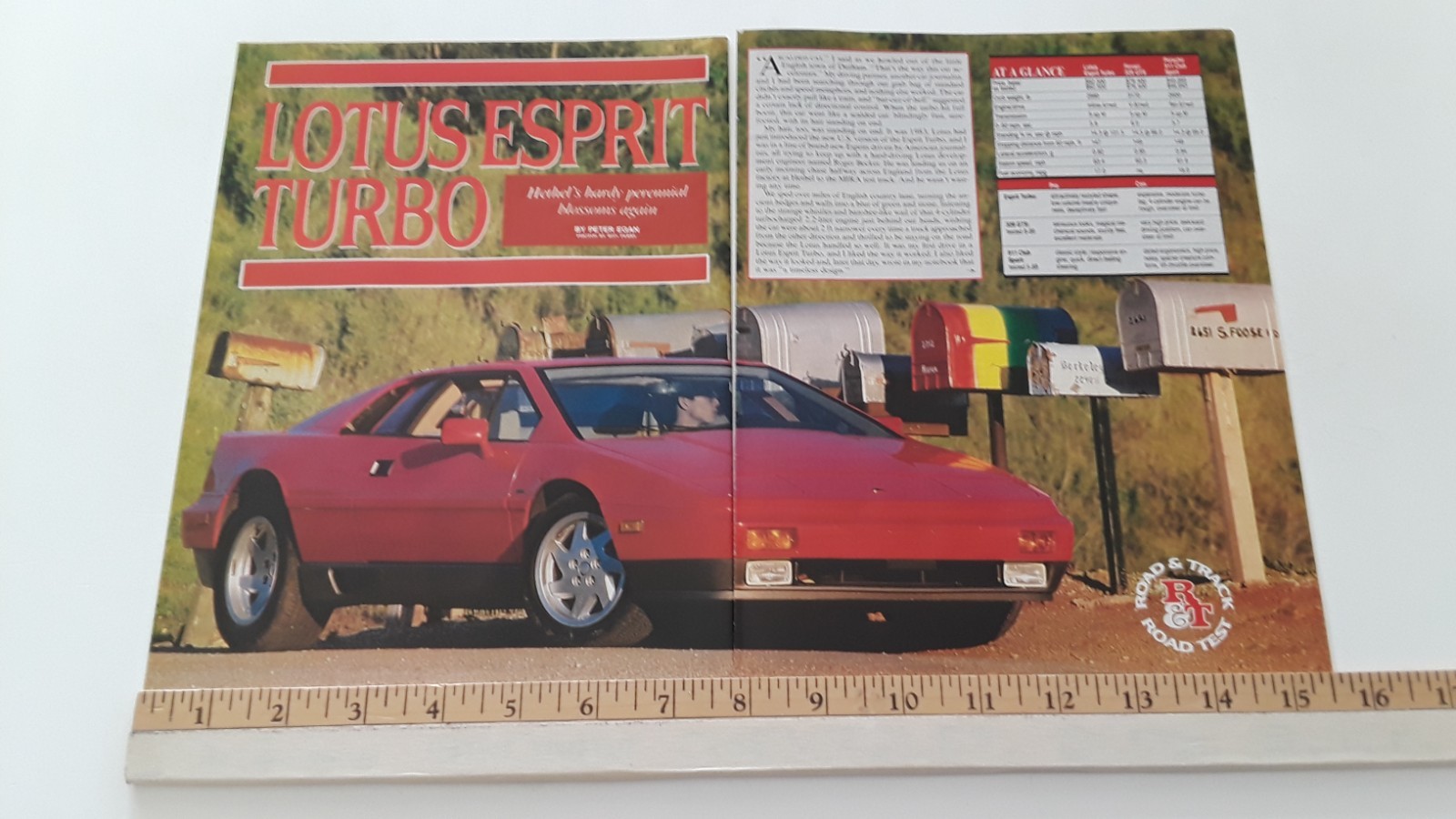 1988 LOTUS ESPRIT TURBO ORIGINAL ARTICLE