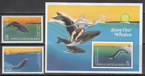 Turks and Caicos - Mail Yvert 633/4+H,45 ** Mnh Marine Fauna