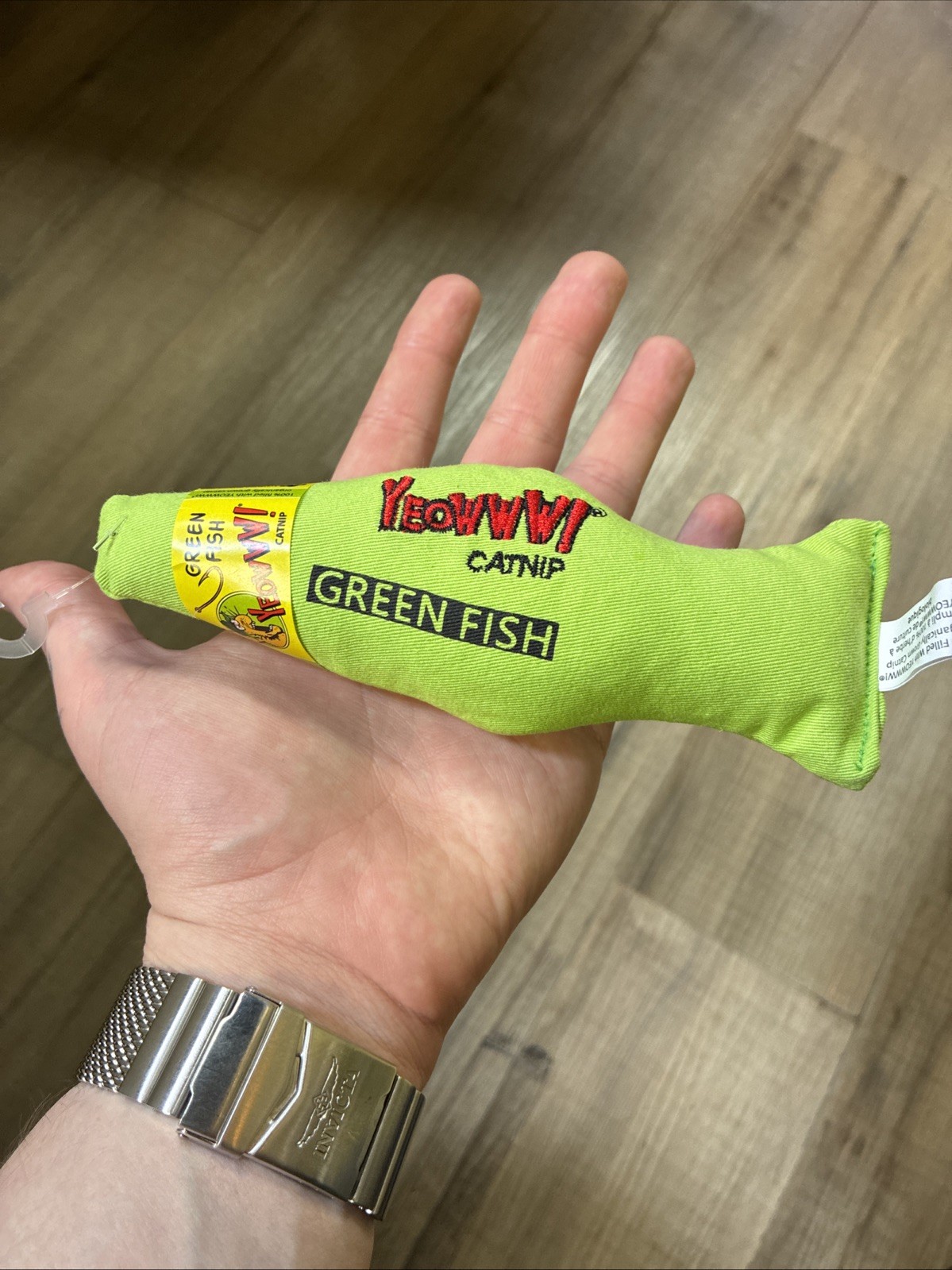 Yeowww! Catnip Green Fish Cat Toy