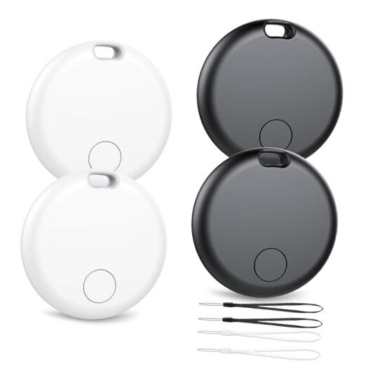 Air Tracker Tag for Android 4 Pack(NOT iOS or Huawei), 2 White&2 Black
