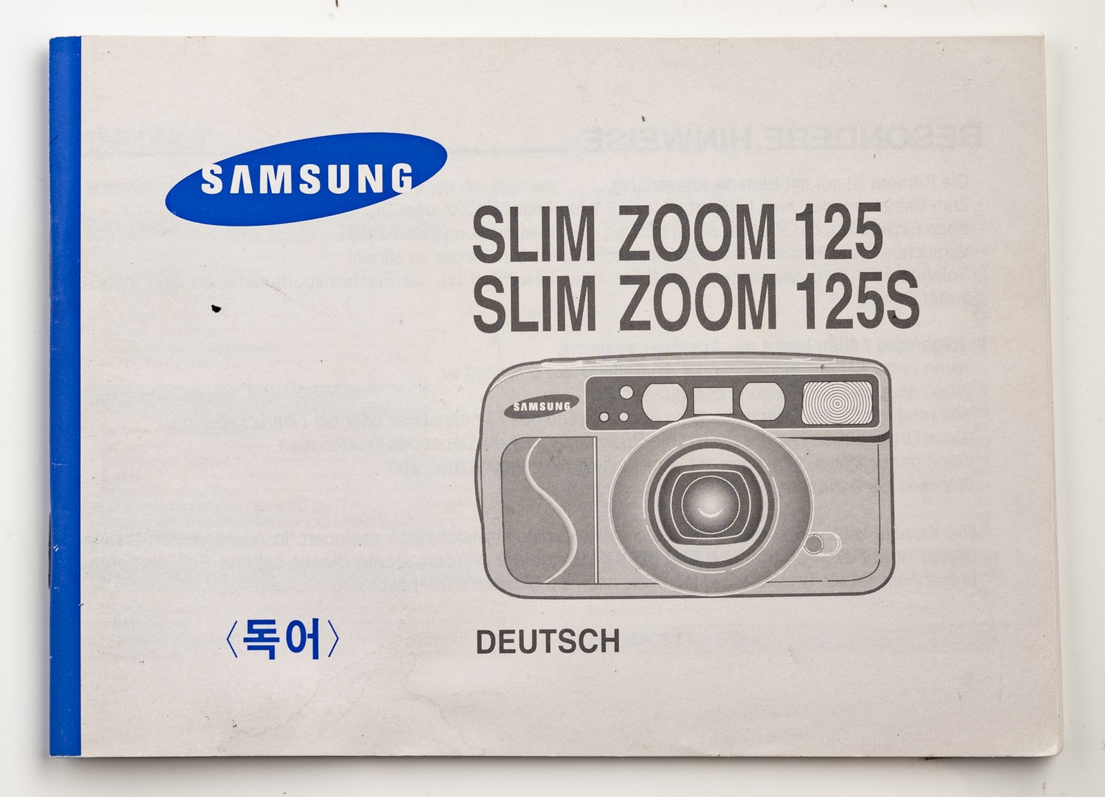 Samsung Manual Slim Zoom 125/125S Instruction
