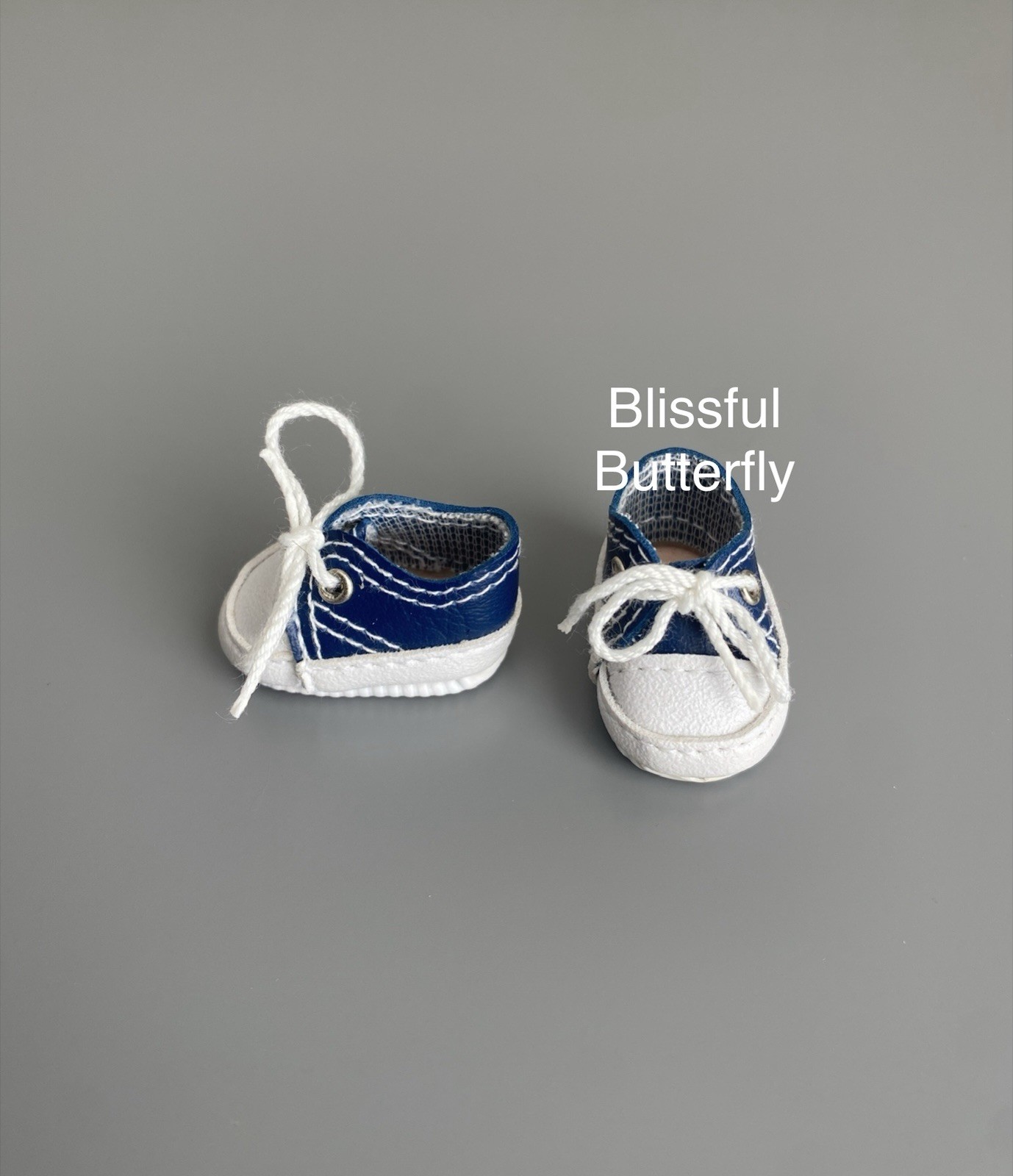 RESERVED LISTING (J) Madame Alexander Doll Blue/White Shoes Sneakers for 8" Doll