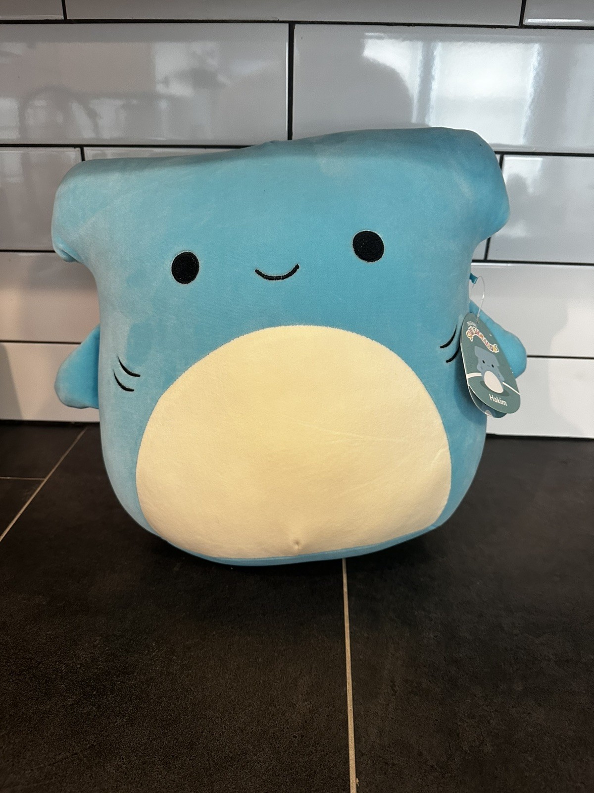 Sqishmallow Hakim The Tie-Dye Hammerhead Shark 14in NWT