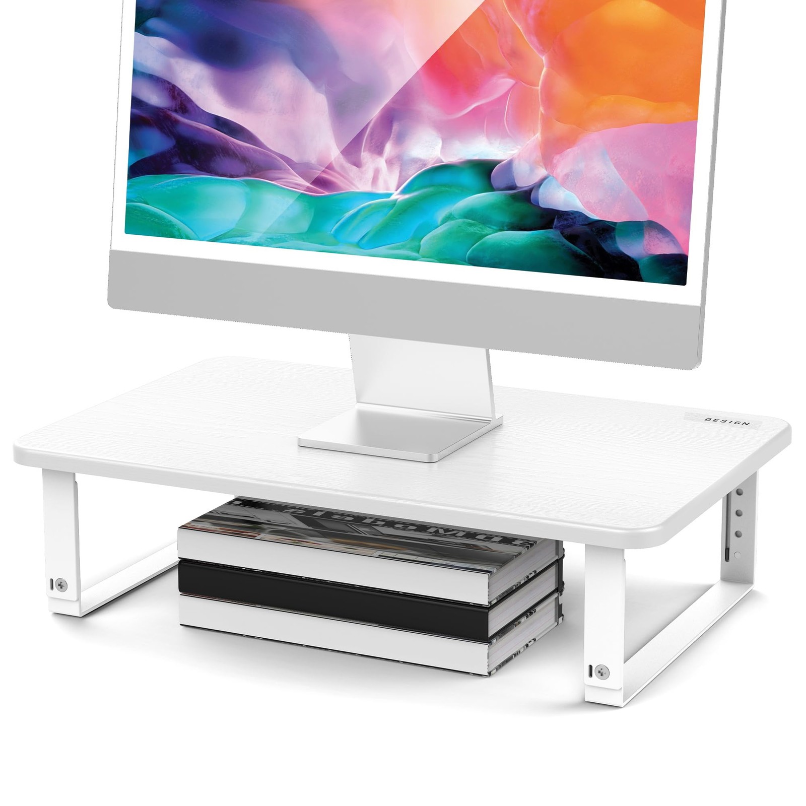 MS01 Monitor Stand Riser, Height Adjustable Laptop Stand, Computer Monitor St...