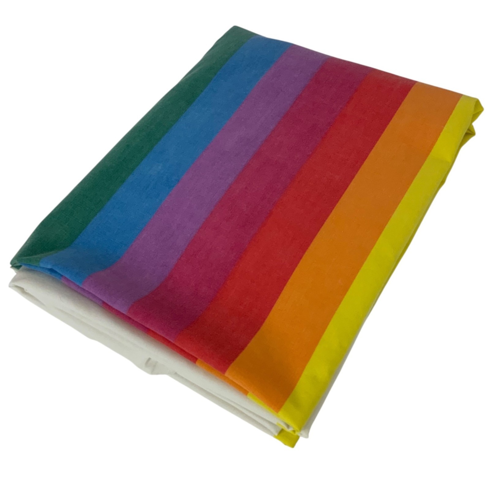 Vintage Wamsutta Ultracale Twin Flat Sheet Tomorrows Rainbow Stripe Cotton Blend