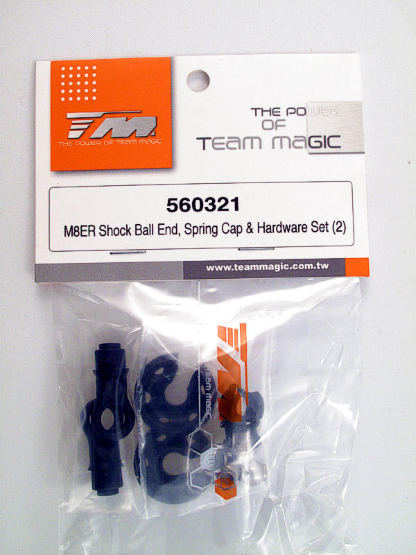 Team Magic M8ER Shock Ball End Spring Cap & Hardware Set (2) 560321 Modeling
