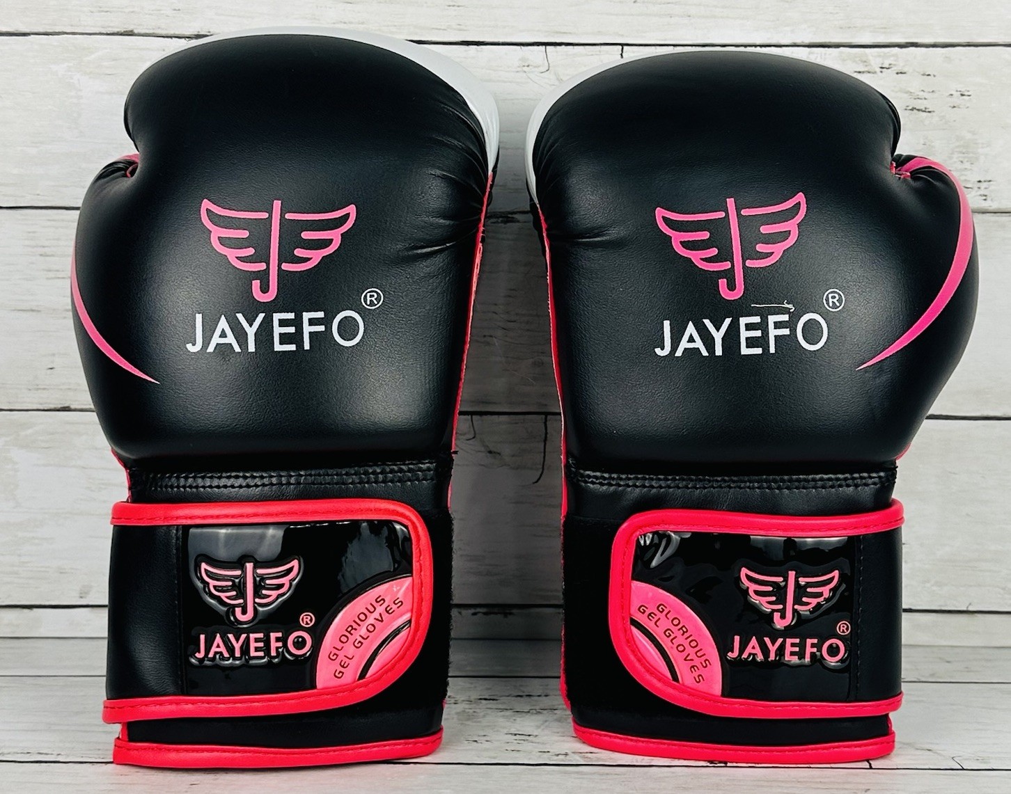 Jayefo Boxing Sparring Gloves Womens 10 Ounce Black Hot Pink Cool Mesh Training