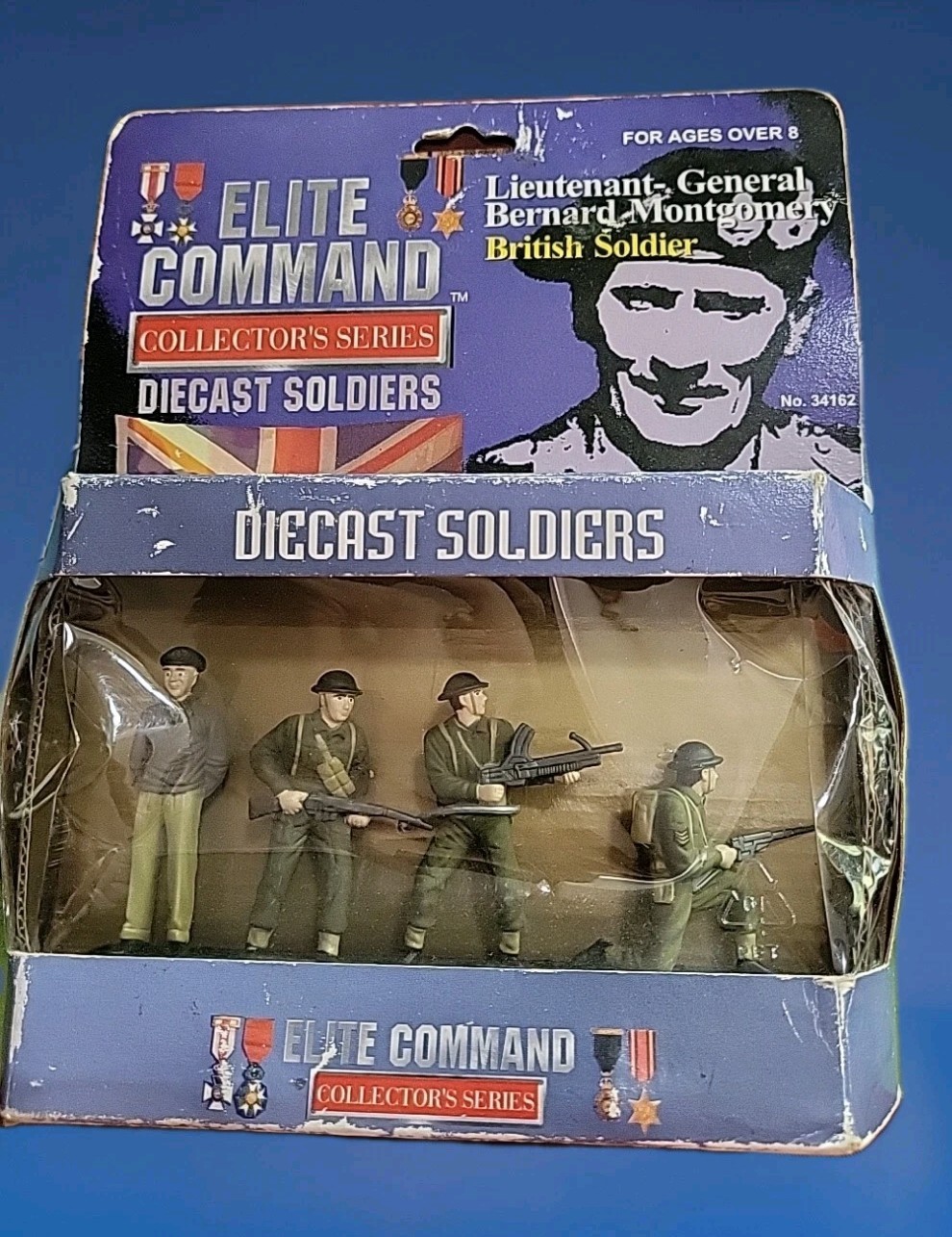 4 Diecast SET WWII Elite Command WW2 Montgomery British Soldiers 1:32 60mm 34162