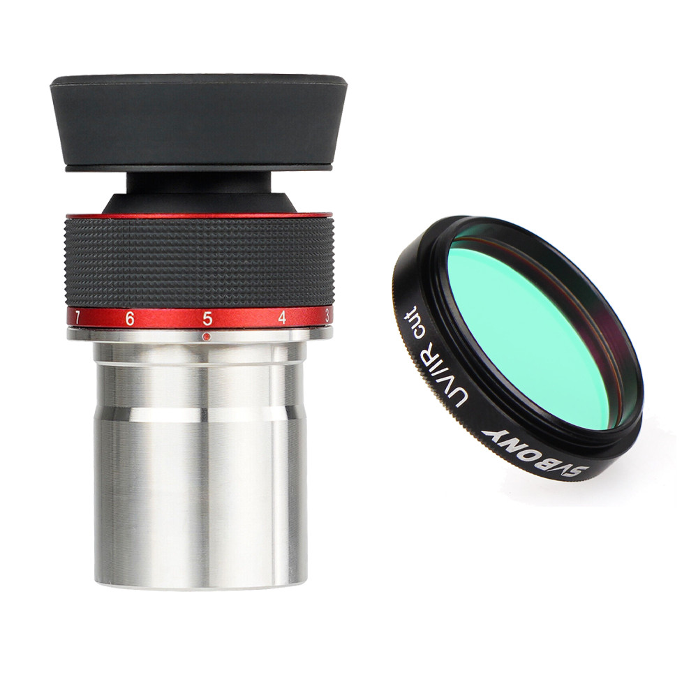 SVBONY SV215 1.25" 3mm-8mm Zoom Eyepiece + UV/IR Filter for Planetary Observing