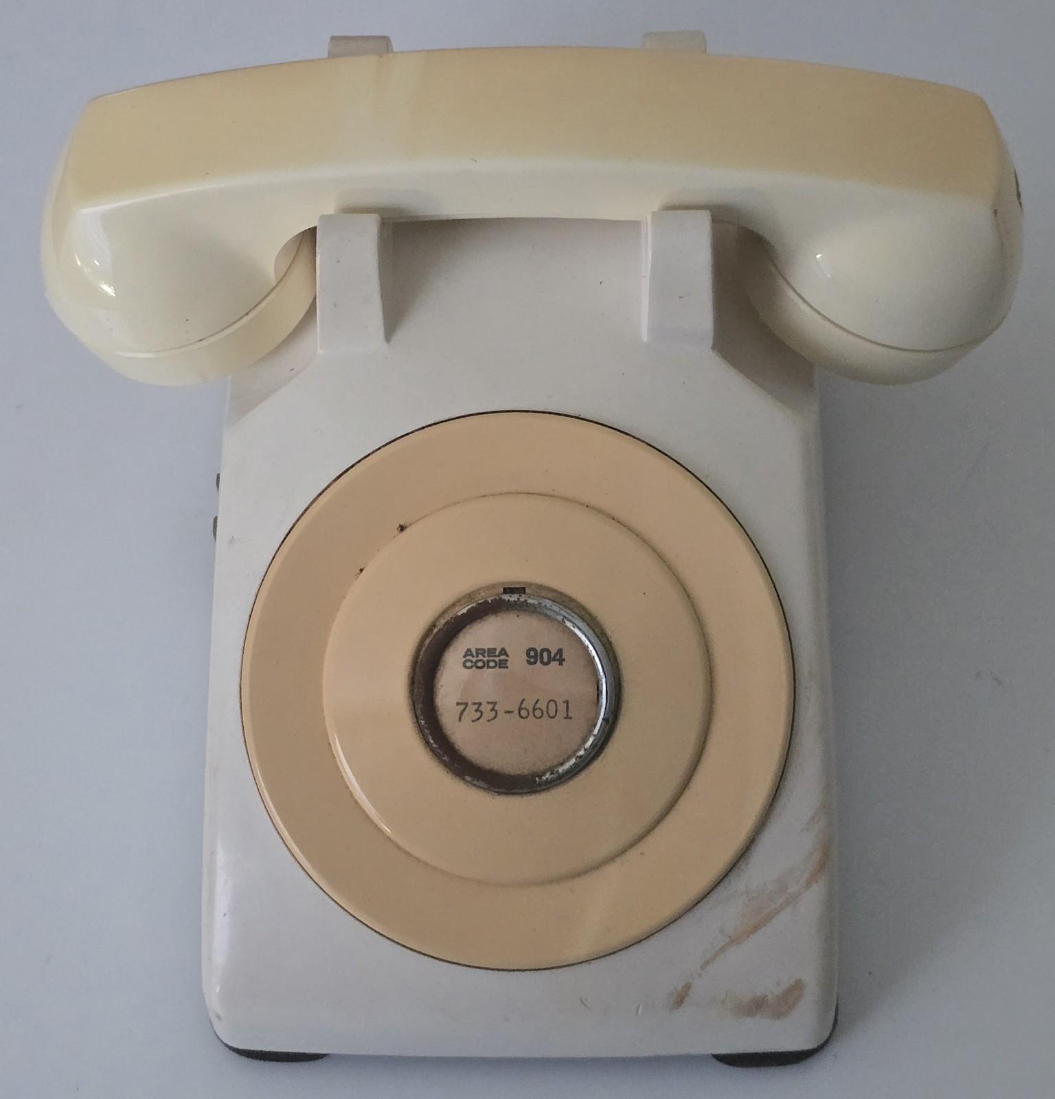 Vintage Beige Hotline Rotary Dial Desk Telephone Fire Line Emergency President