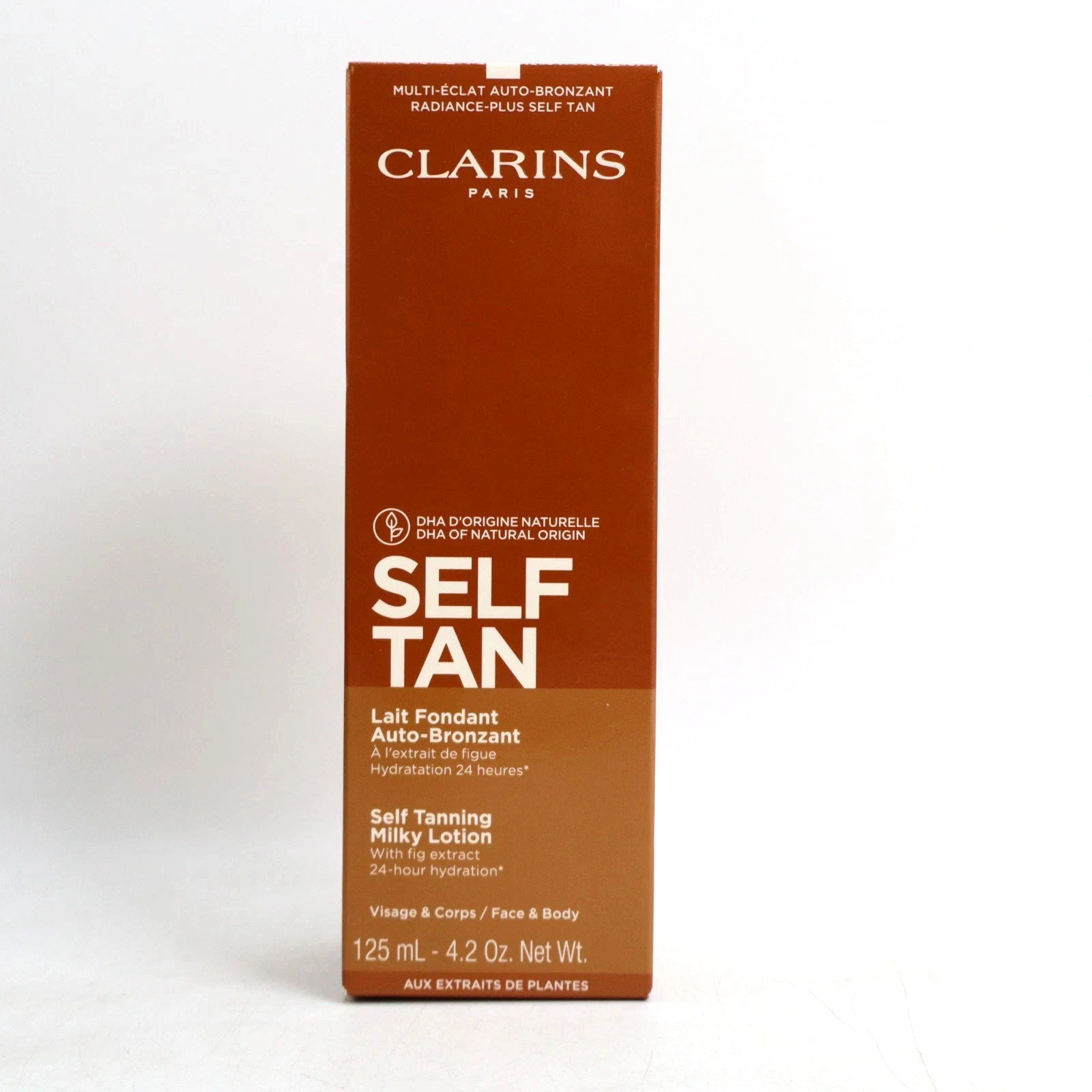 NEW SEALED Clarins Self-Tanning Milky Lotion Face & Body All Skin Types 4.2oz