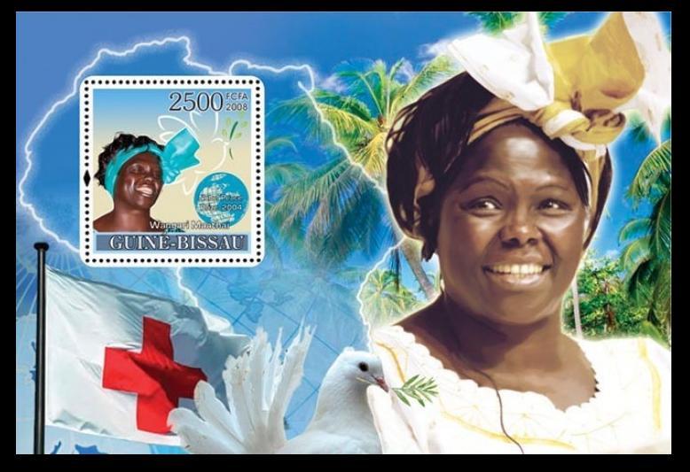 Guinea Bissau 2008 MNH MS, Red Cross, Wangari Maathai 1st African Women Nobel 