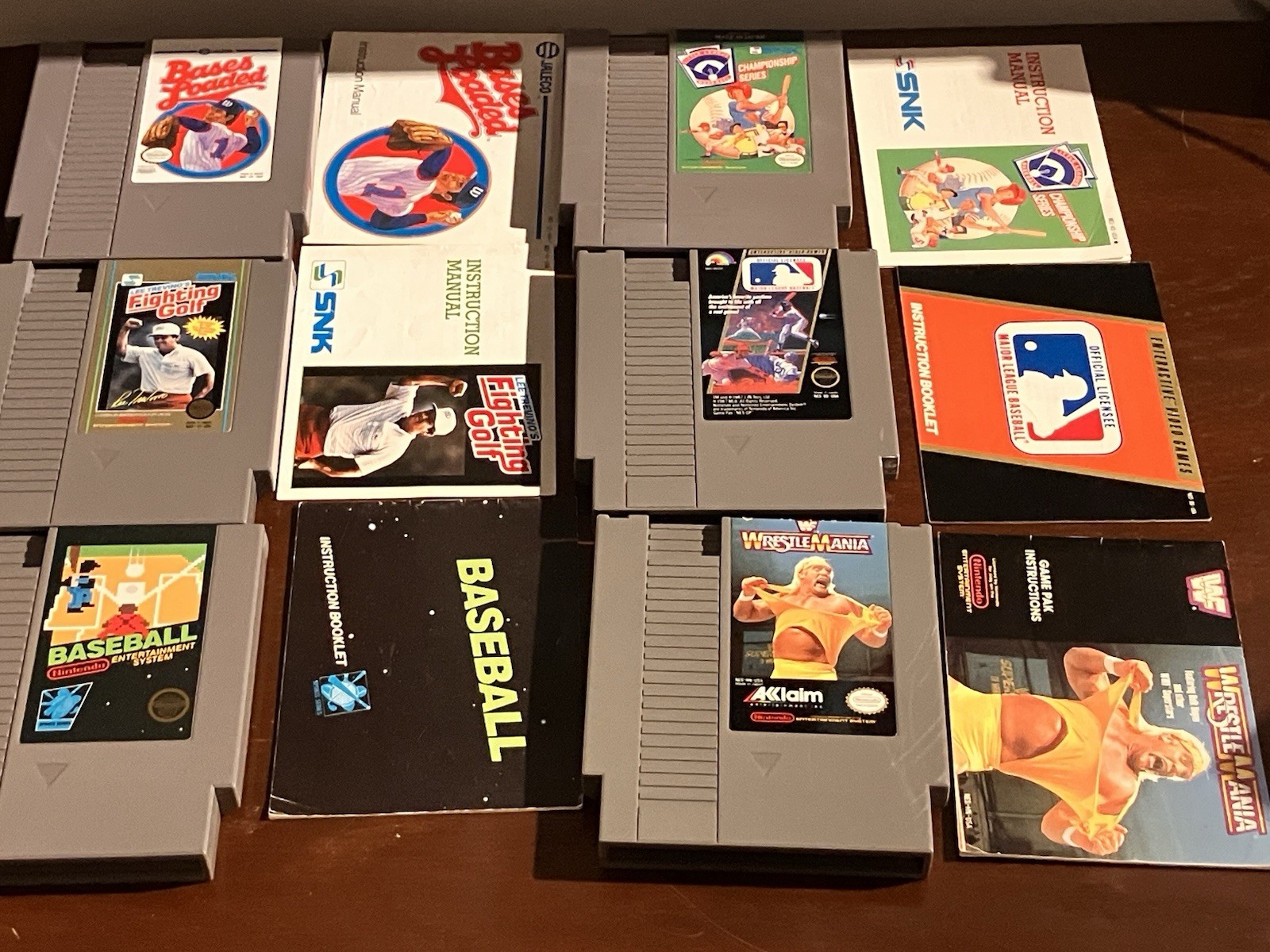 6 TESTED NES Games Lot w/ Manuals&Sleeves – 5 Screw Baseball+more - CLEANED