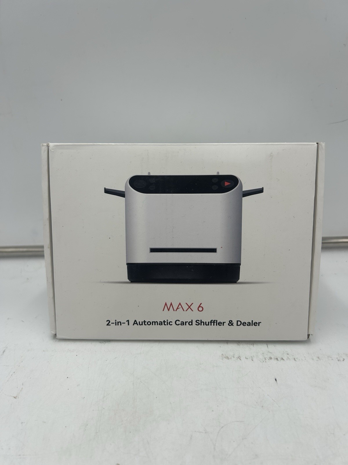 Max 6 2-in-1 Automatic CardShuffler and Dealer 4 remotes open box Playing Cards!