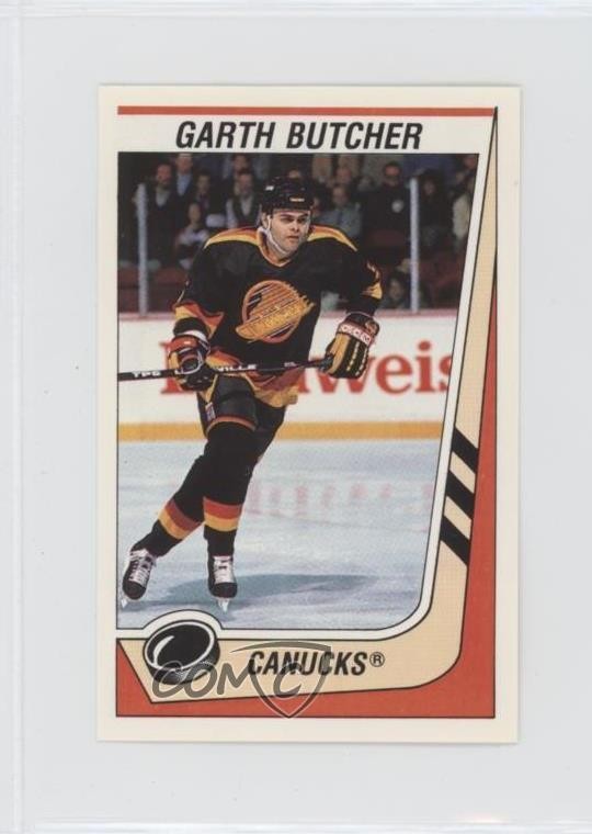 1989-90 Panini Album Stickers Garth Butcher #158 8d2