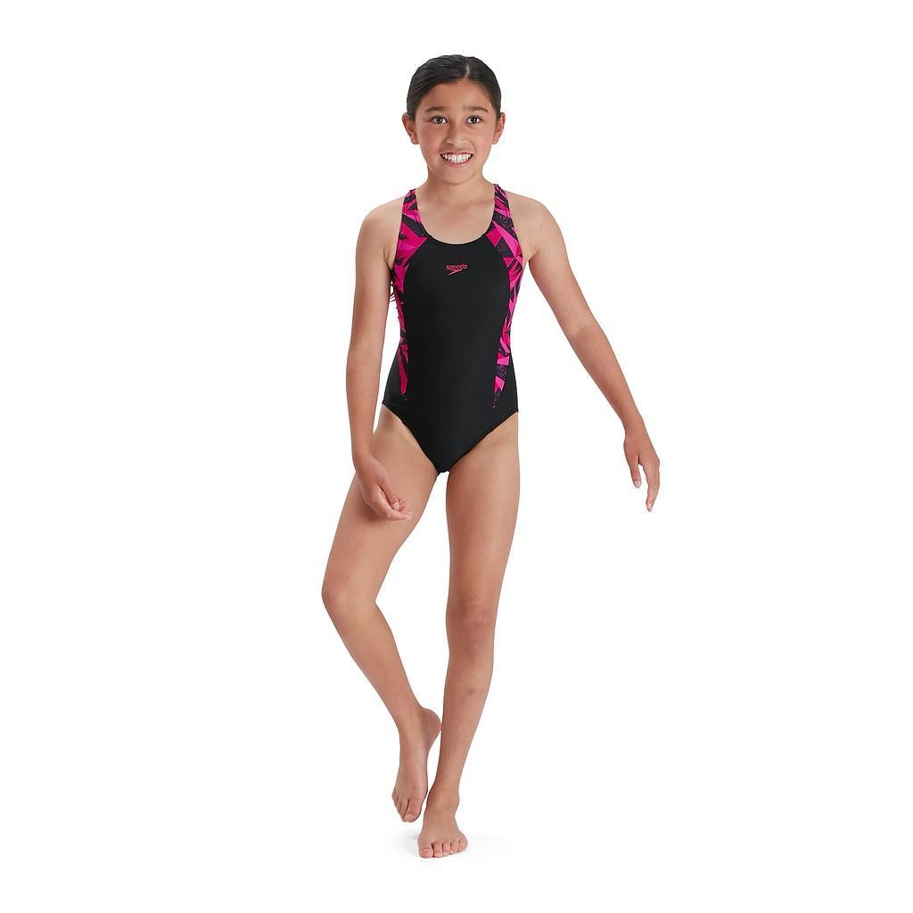 Speedo HyperBoom Splice Muscleback Junior Swimsuit 5-6 Years / 24" Black/Blue 5-