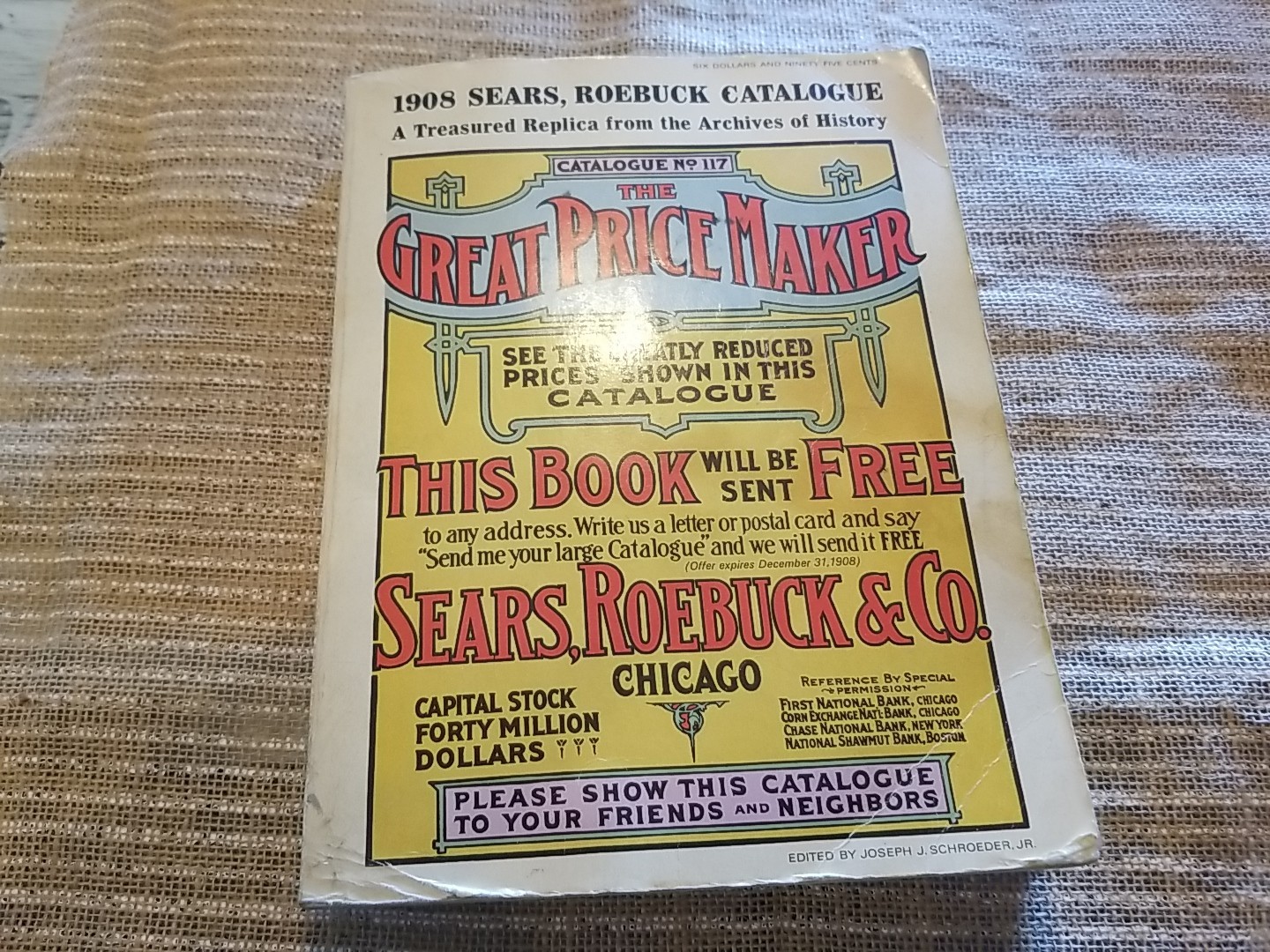 1969 Vintage Reproduction 1908 Sears Roebuck Co Great Price Maker Catalogue