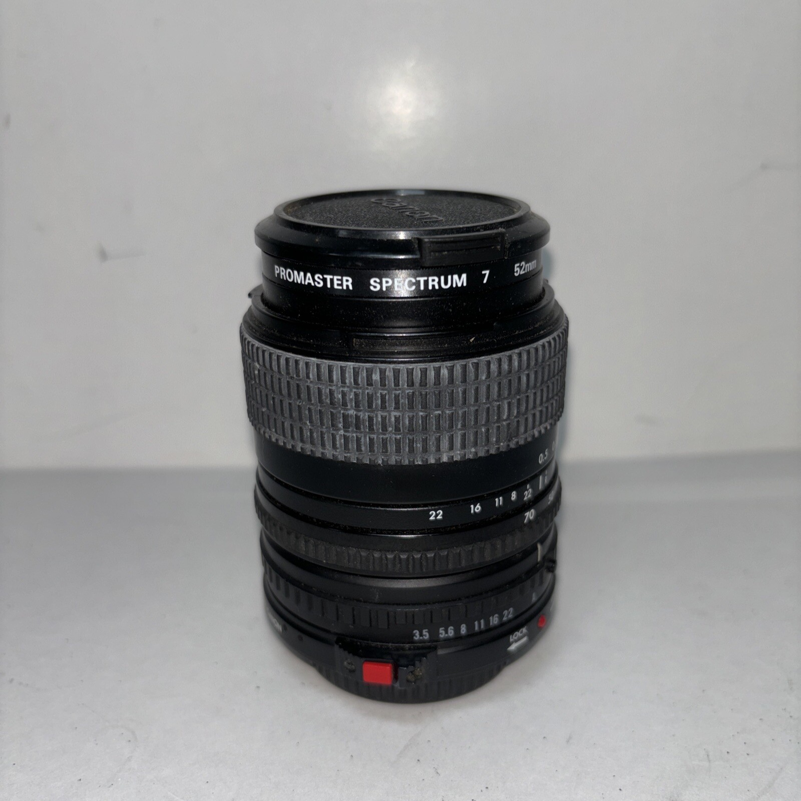 Canon Promaster Spectrum 7 Lens 52mm MC-UV 1A Camera 1:35 ~45 f=28~70mm