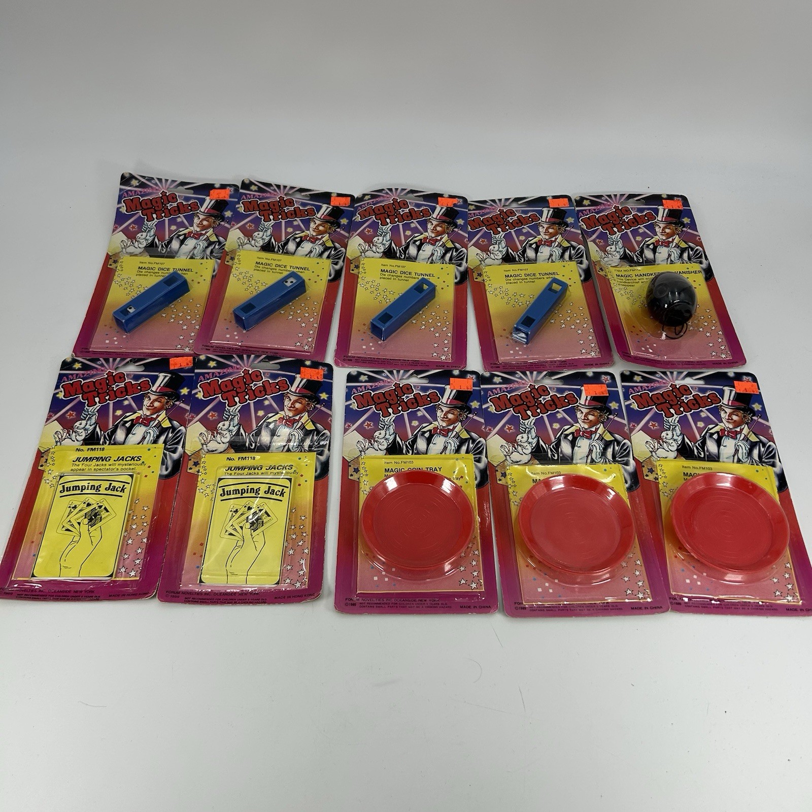 LOT OF 10 Vintage Magic Ticks 1980s FORUM NOVELTIES: NOS