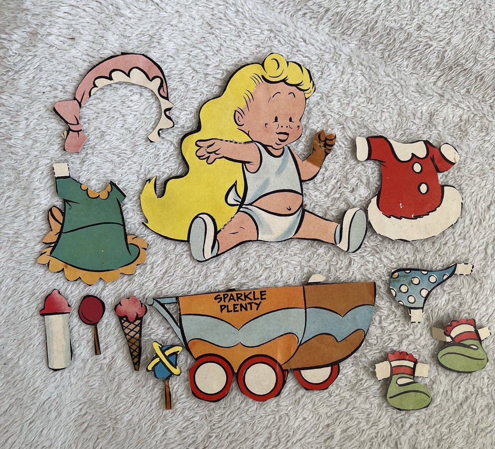 1940-1950's Vintage Comic The Family Circus Dolly Paper Doll