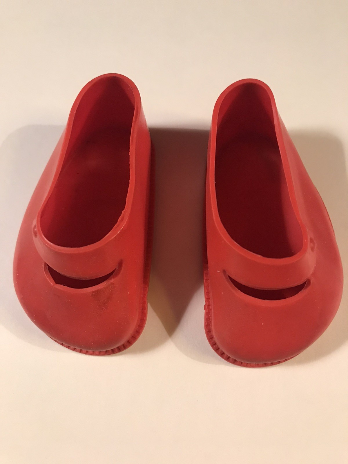 Vintage 16” Red Saucy Walker Doll Shoes