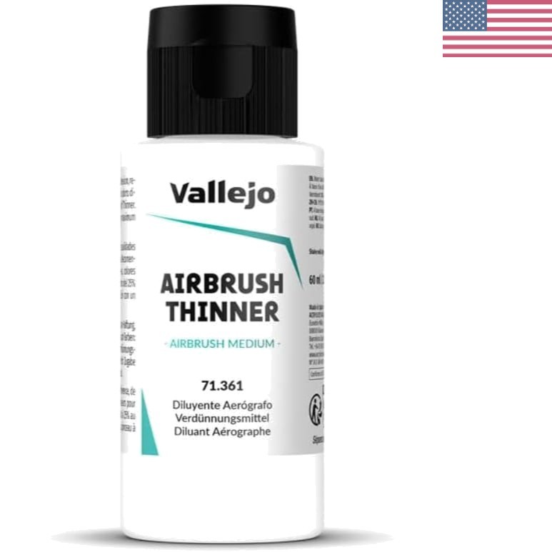 Optimal 60ml Airbrush Thinner for Acrylics - Enhances Color Transparency