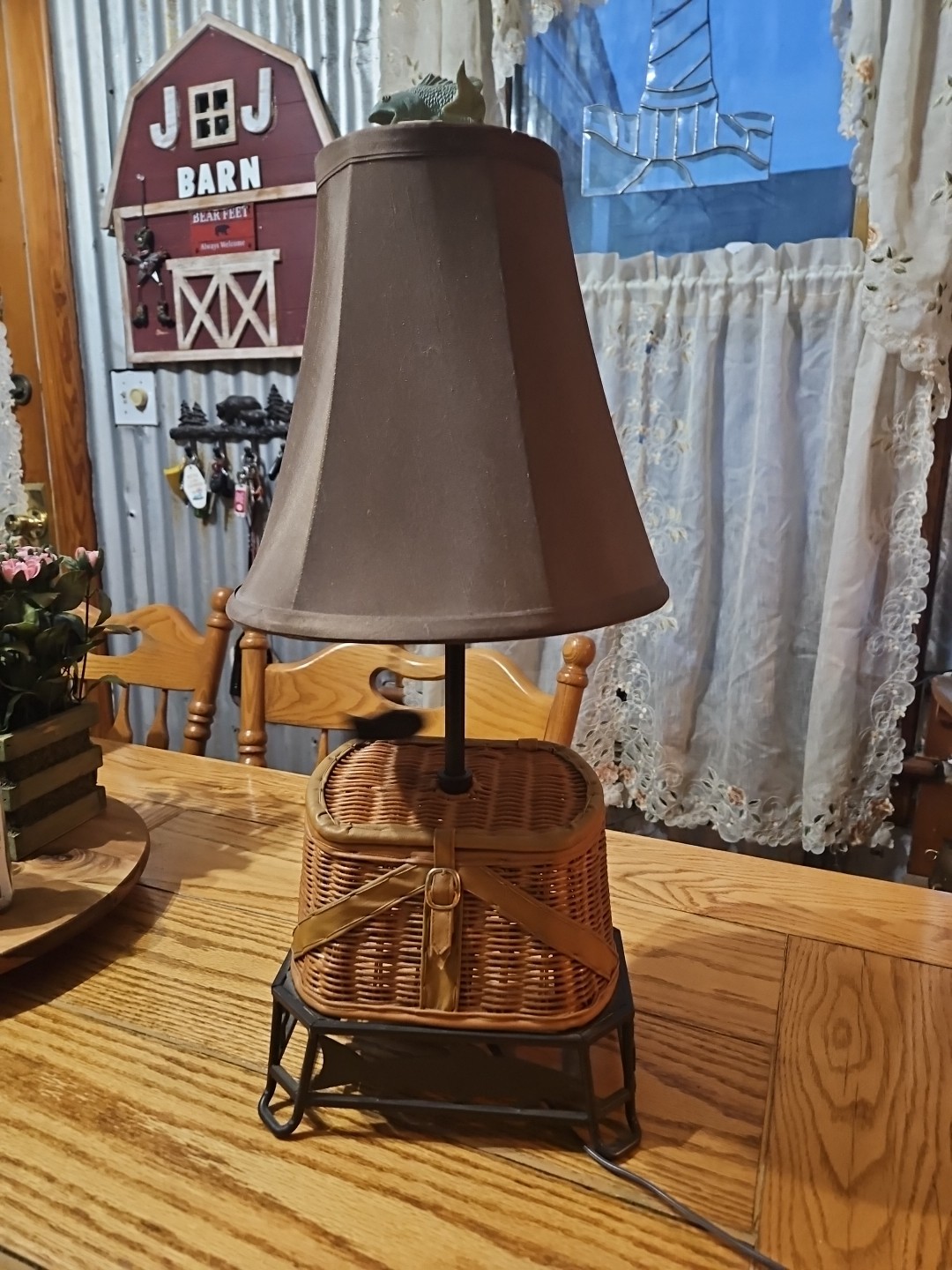 Fishing Creel Lamp Works