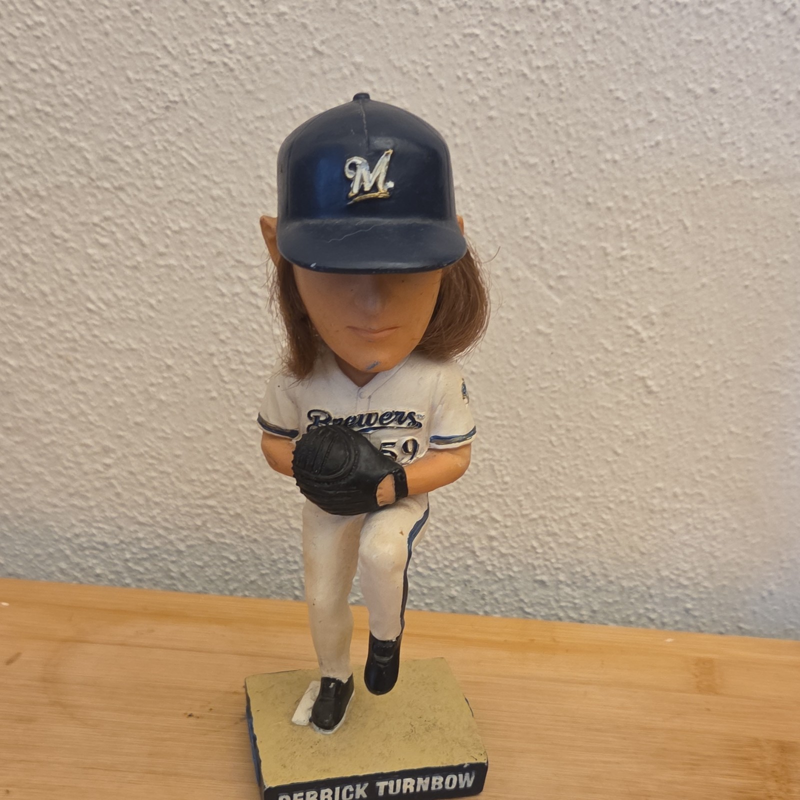 Derrick Turnbow Bobblehead Milwaukee Brewers Resin Baseball Collectible Figure