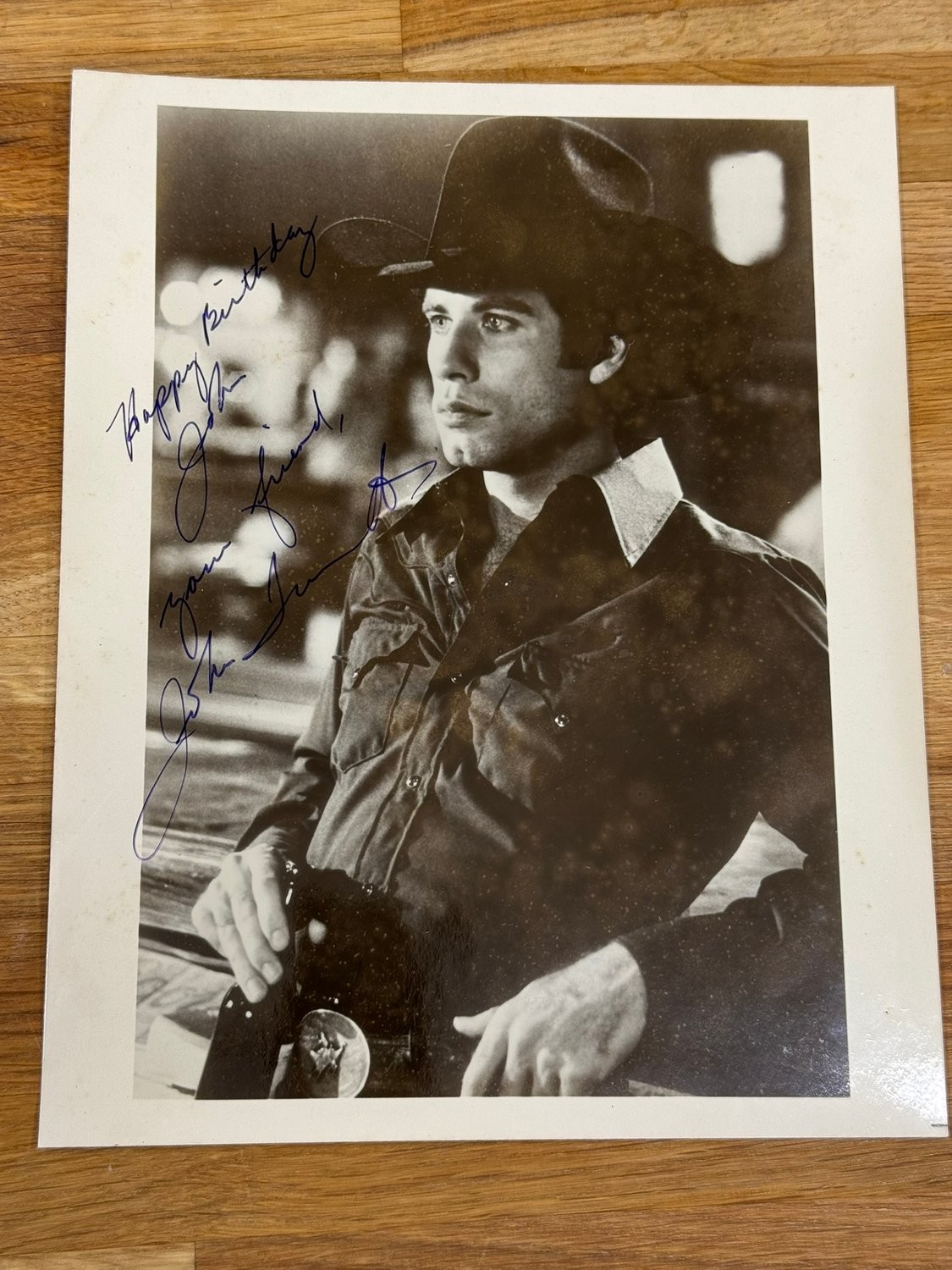 John Travolta Signed Photo 20x25 cm Grease & Pulp Fiction Autograph