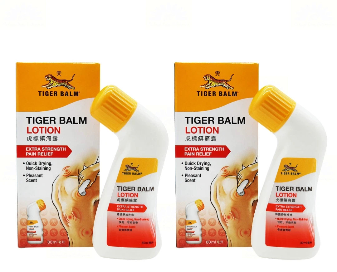 2 X Tiger Balm Strong Lotion 80ml Quick-Dry Relief for Muscles & Joints