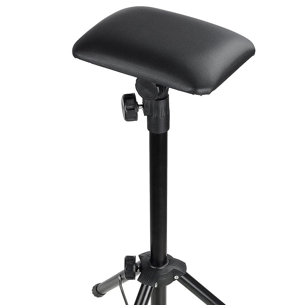 Adjustable Height Tattoo Tripod Arm Rest Cushion Stand Holder Tattoo Pad Black