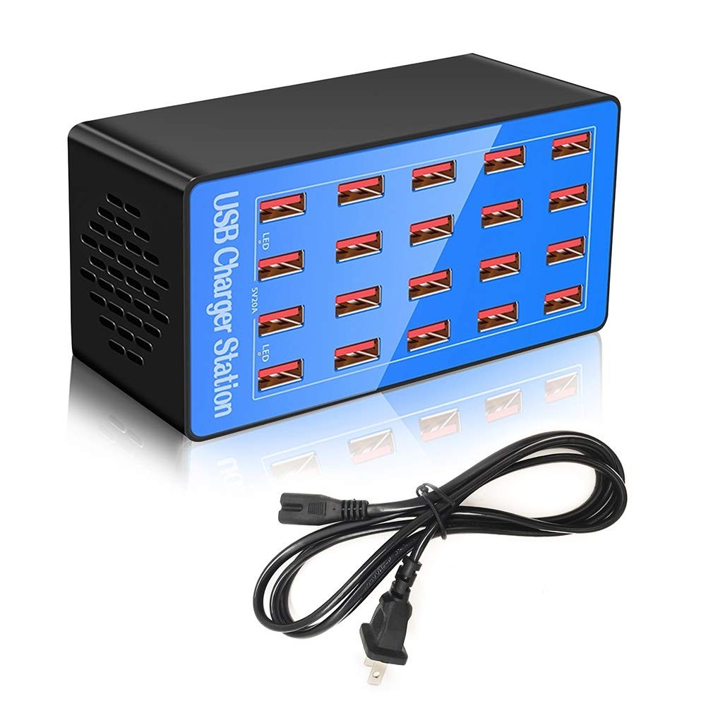 USB Charger Station20-Port 100W/20A Multiple USB Charging StationMulti Ports