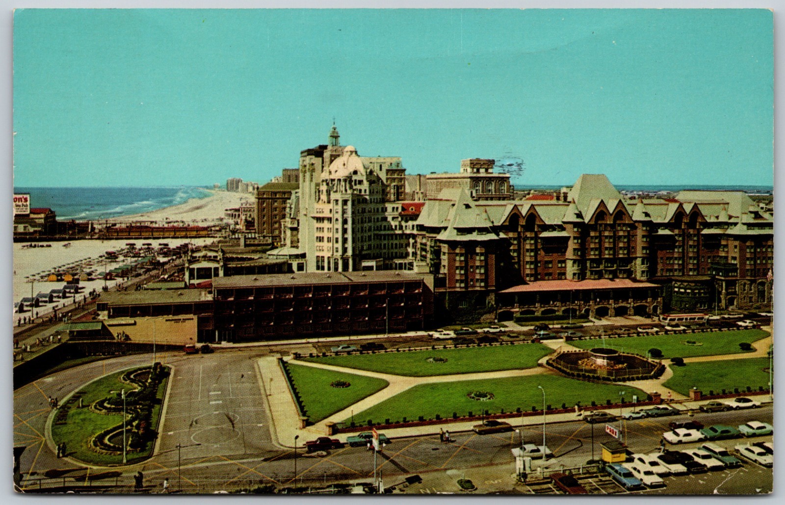 1968 Park Place Boardwalk Atlantic City New Jersey VINTAGE Postcard 9073