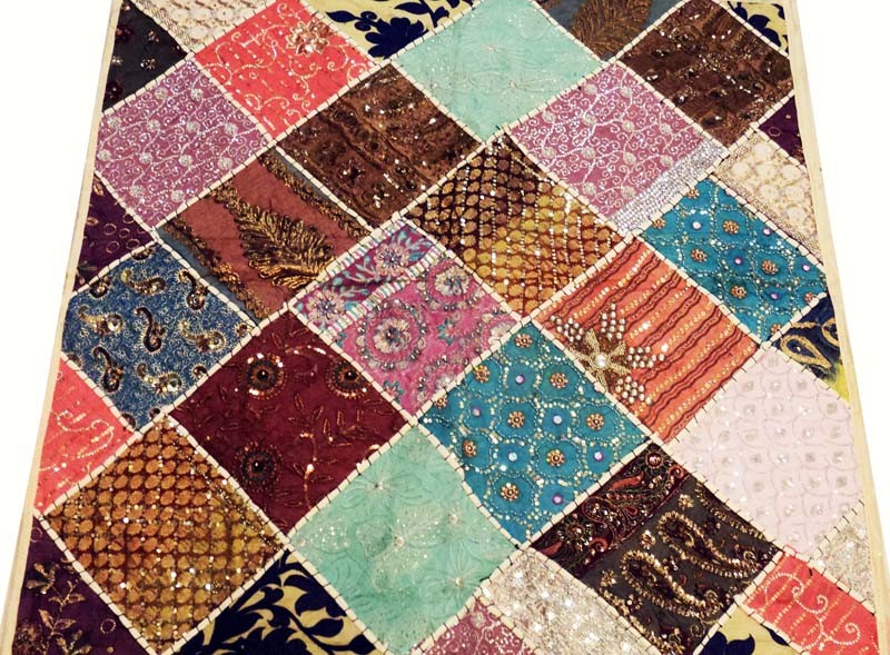 ANNIVERSARY GIFT ETHNIC ART DÉCOR HAND EMBROIDERED WALL HANGING TAPESTRY 40"