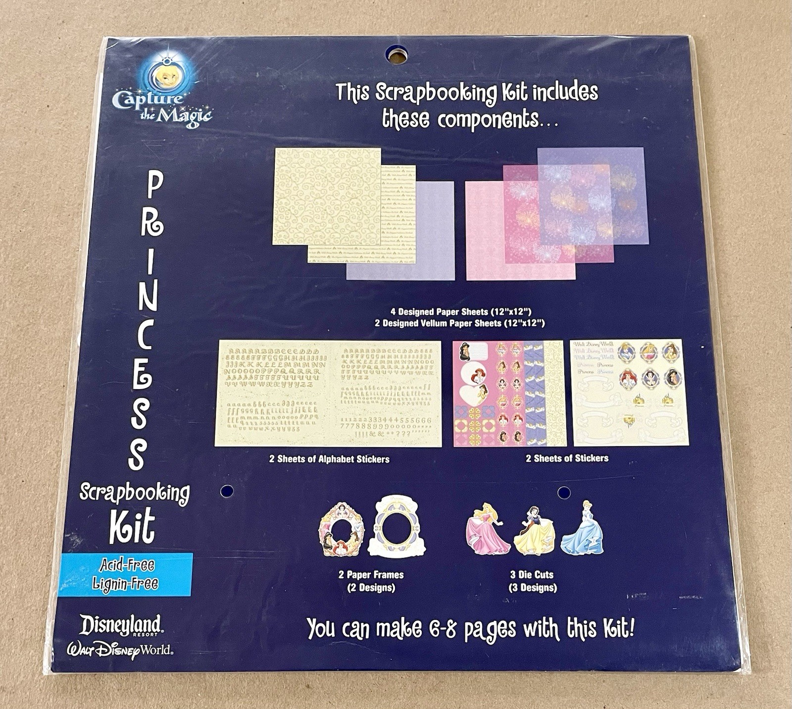 Disney Capture The Magic Princess Scrapbooking Kit Walt Disney World NEW/SEALED