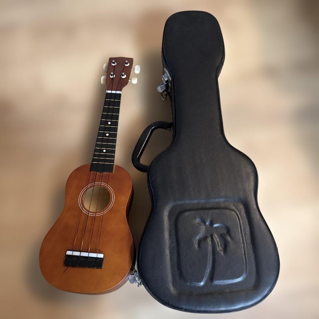 Ukulele with hard case 4 strings in good condition