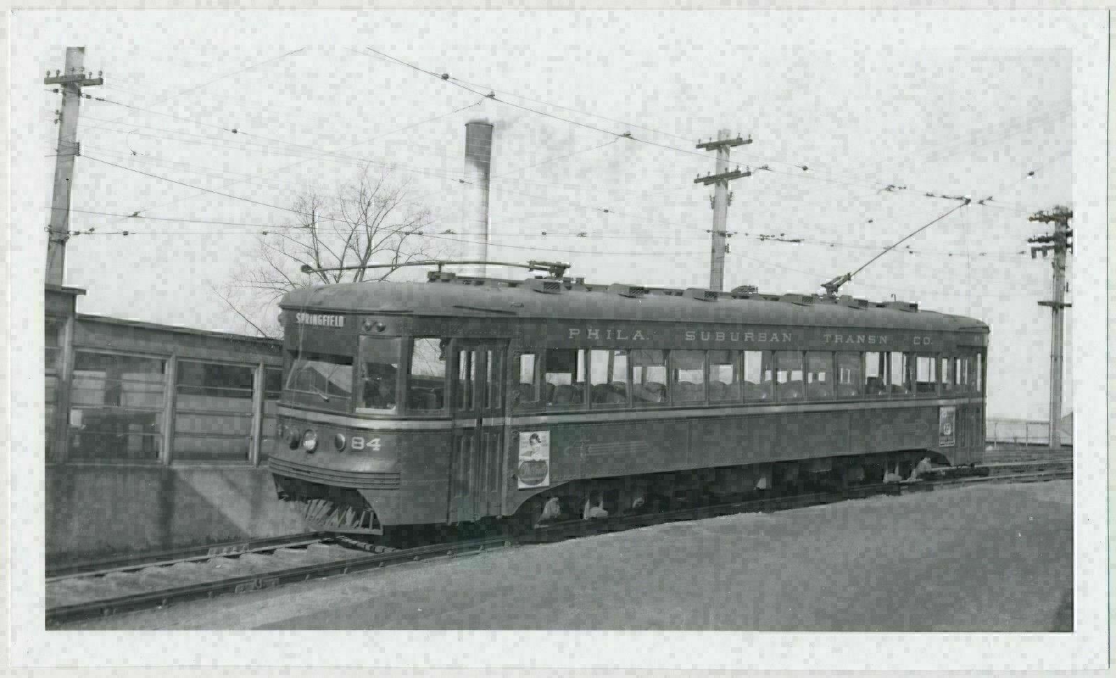 Philadelphia Suburban Transit Company Trolley No. 84, 69th Street Terminal 1952