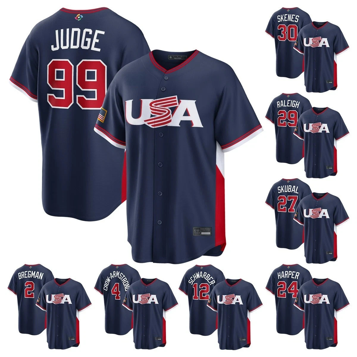 MEN USA 2026 World Classic Stitched Jersey Navy
