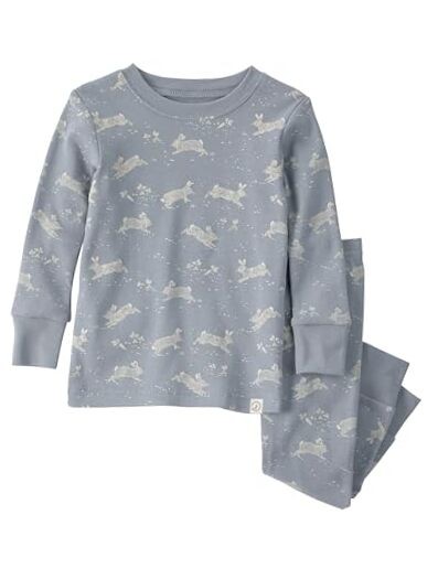  unisex-baby 2-piece Pajamas Made With Organic Cotton 6 Months Blue Bunnies