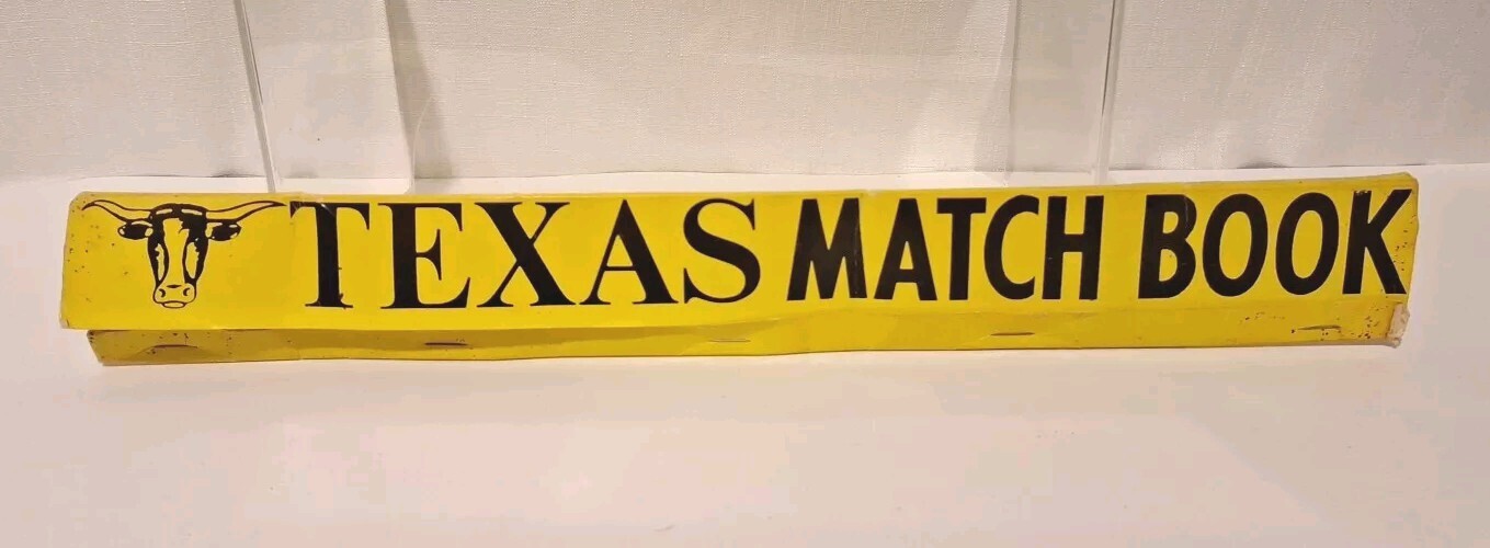 Texas MATCH Book Jubo Size 15.5" Long Matchbook Pre-owned Unstruck