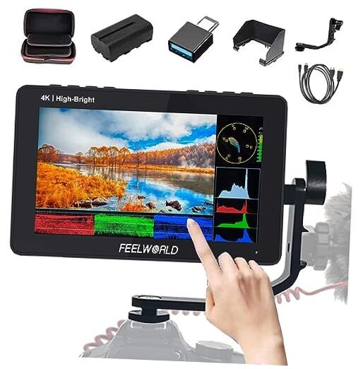  F5 Prox + Battery + Carry Case 5.5 Inch 1600nits DSLR Camera Field Monitor 