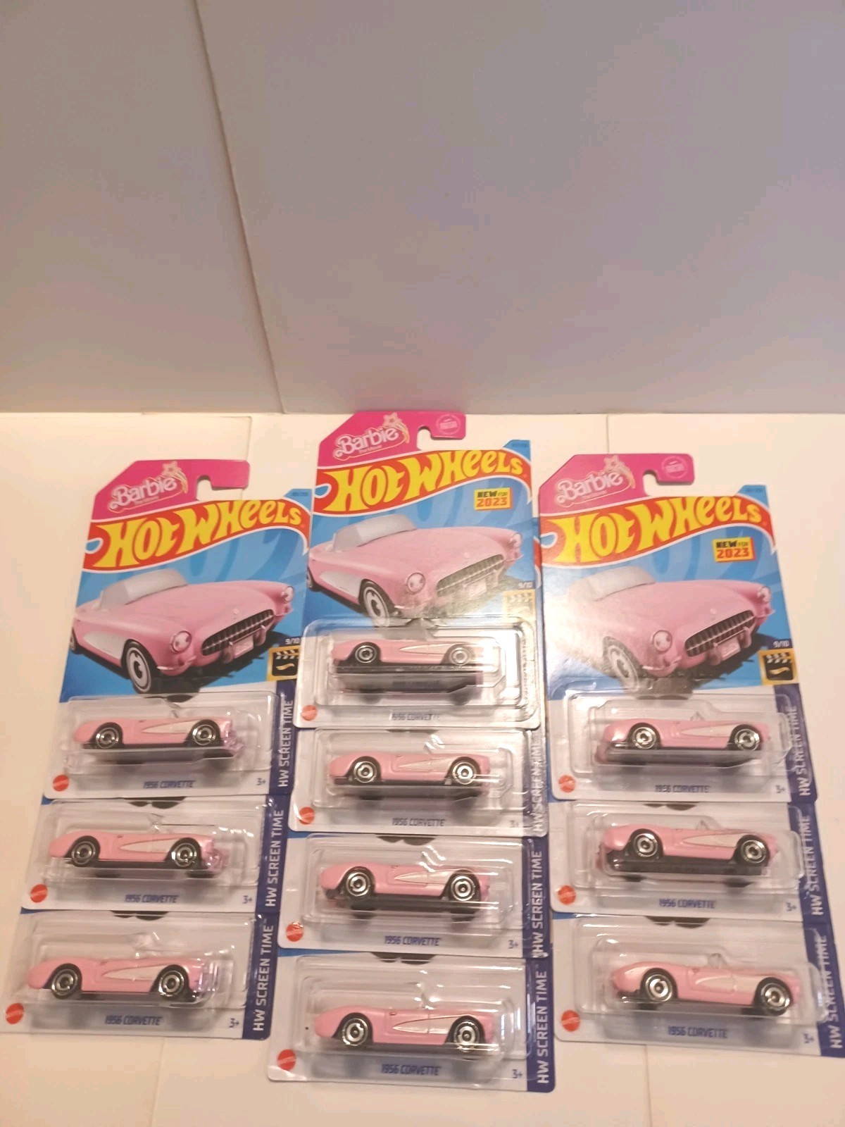Lot of 10 Hot Wheels BARBIE '56 Corvettes ( pink )