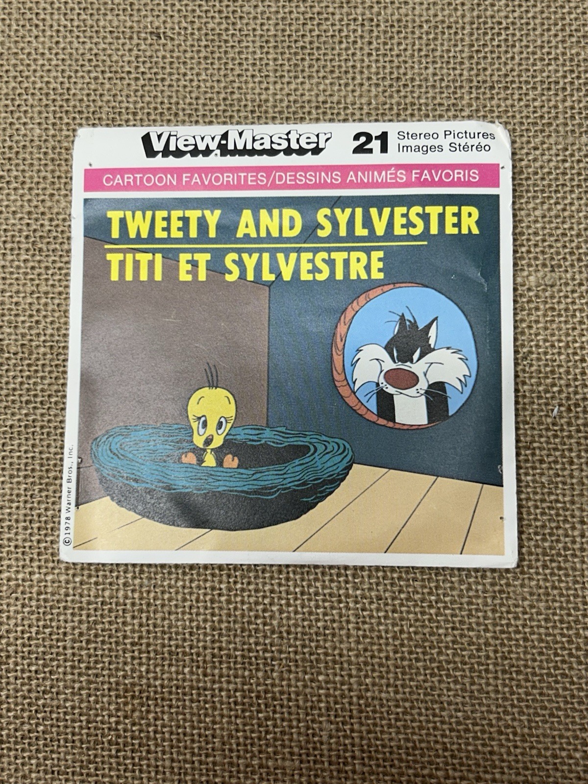 1978 Gaf View-Master Tweety & Sylvester Canadian English French Cover 3 Reels**