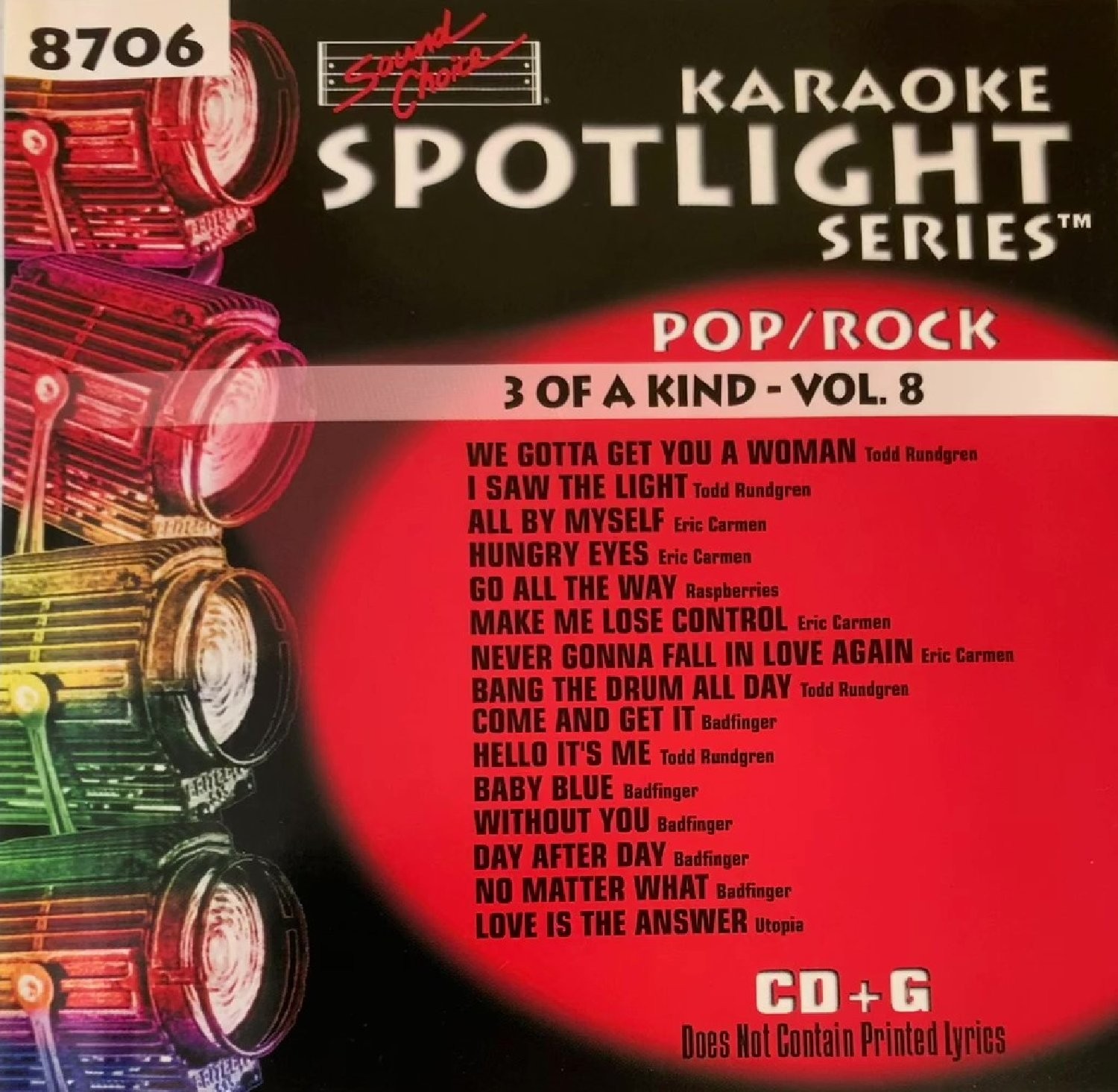 SOUND CHOICE SPOTLIGHT KARAOKE - 3 OF A KIND - VOL 8 - SC8706 - LOT 4771