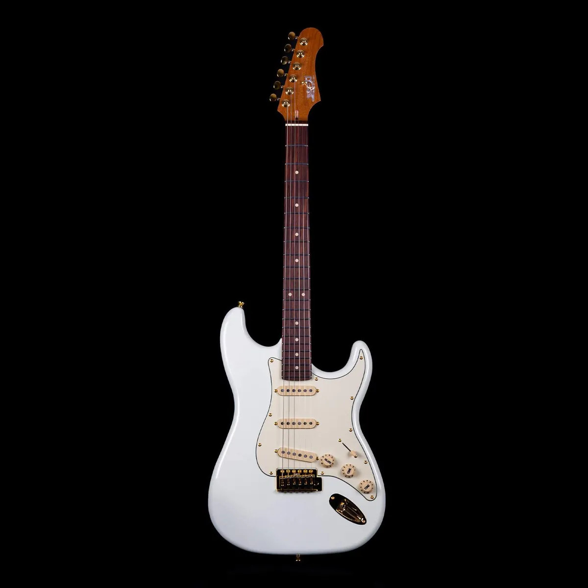 JET JS-380-OW-G Electric Guitar - Olympic White  with Gold Hardware