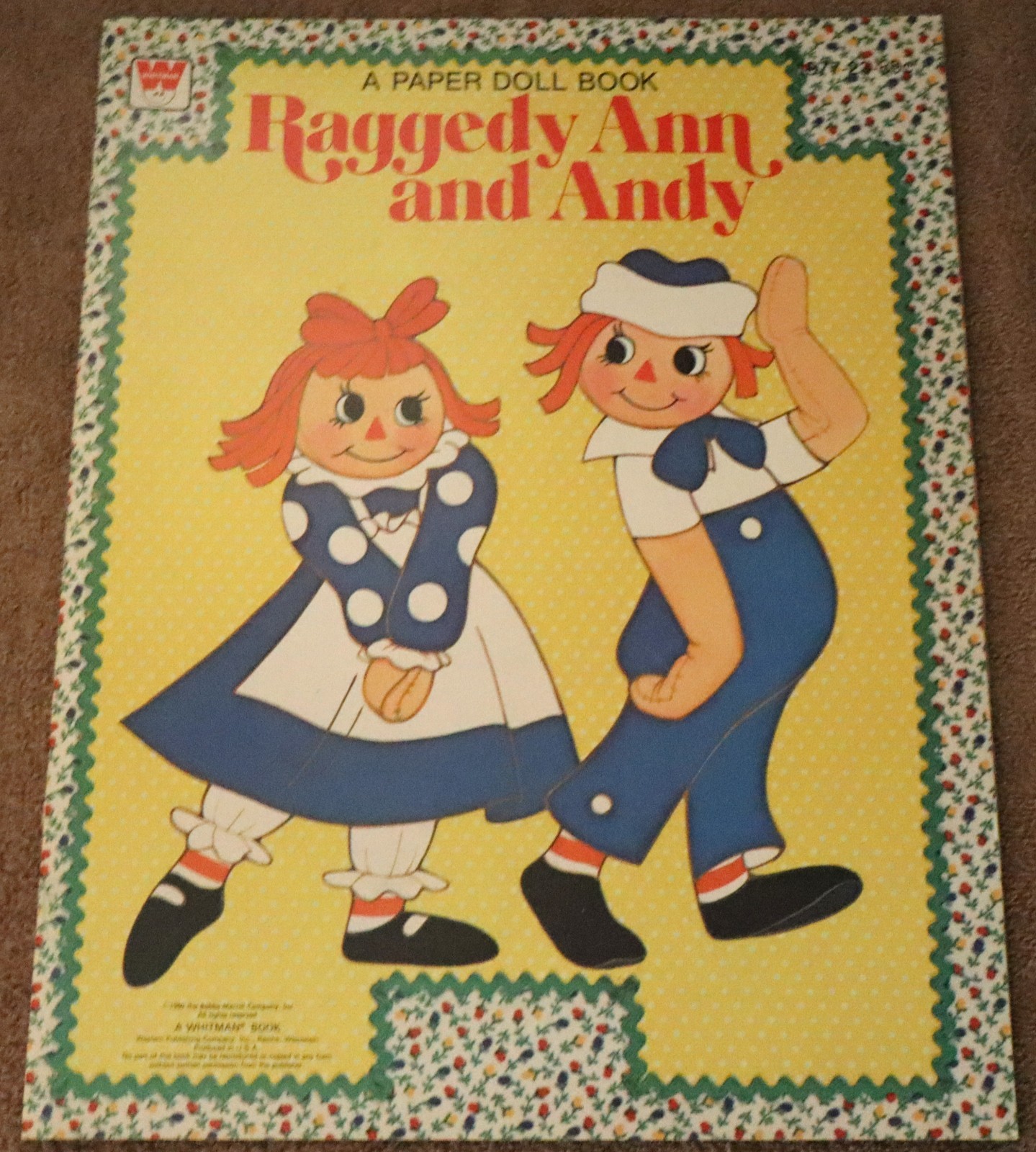 1980 Raggedy Ann & Andy Paper Doll Book Whitman New Uncut Bobbs-Merrill Company
