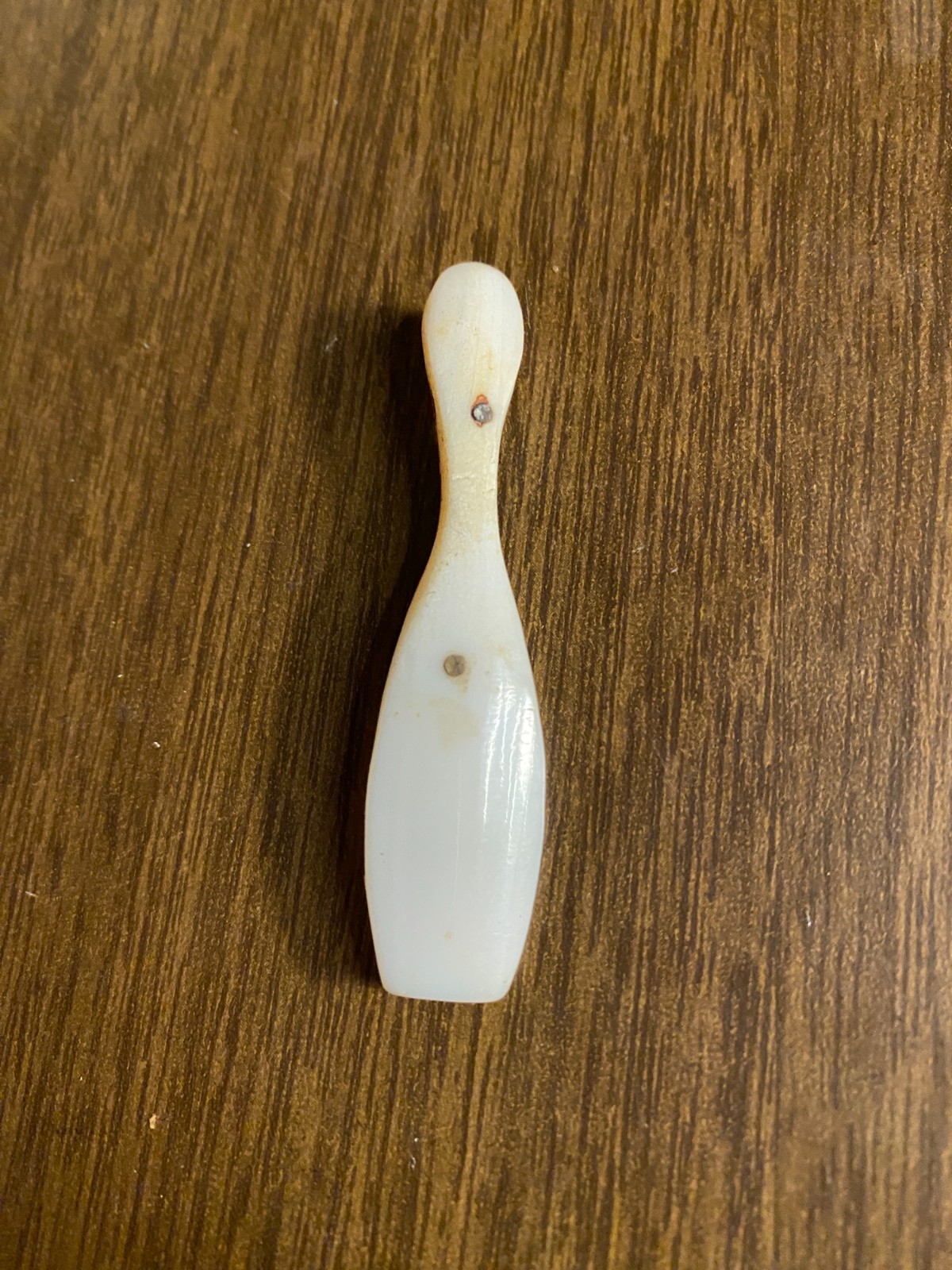 Vintage Hand Carved Bowling Pin Brooch Pin 2 1/4"